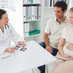 doctor talking with fertility patients who are expecting | Reproductive Science Center of the San Francisco Bay Area