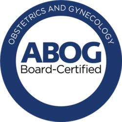 Logo for ABOG certified for Dr. Mary Hinckley | RSC | SF Bay Area