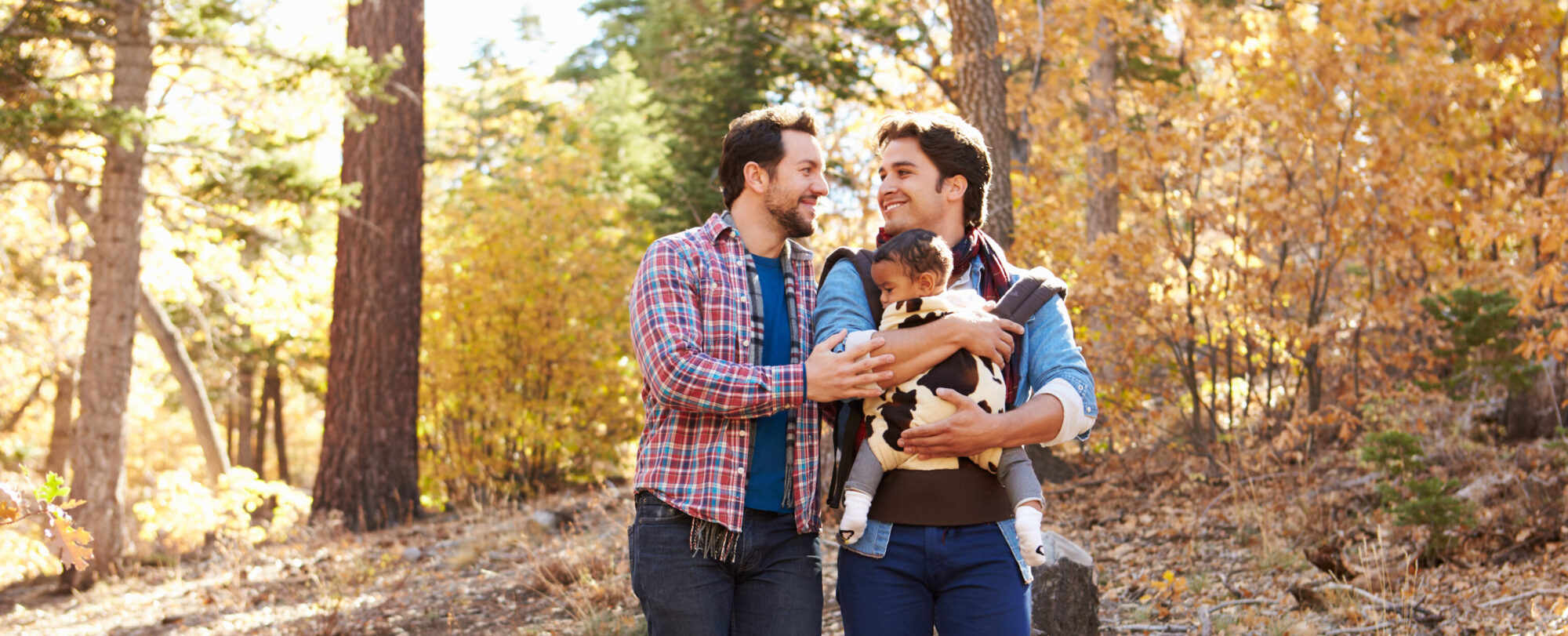 LGBTQIA couple walking with baby in the San Francisco Bay Area | Reproductive Science Center | CA