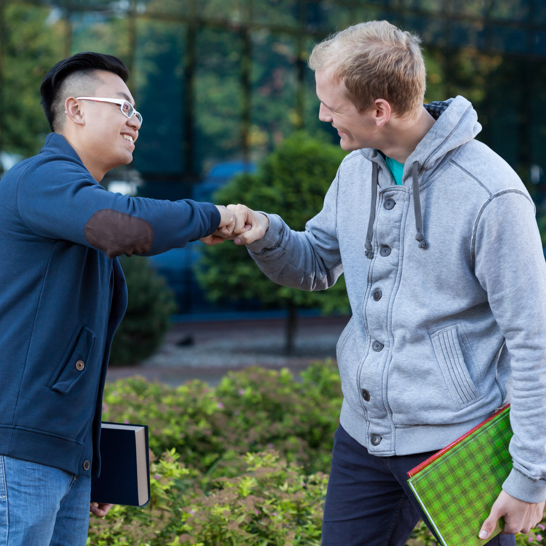 Sperm donor | RSC Bay Area | Young men fist bumping