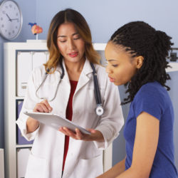 Doctor talking with patient about HCG test | RSC Bay Area | CA