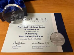 RSC 2022 Fairfax EggBank Award | Reproductive Science Center of the Bay Area